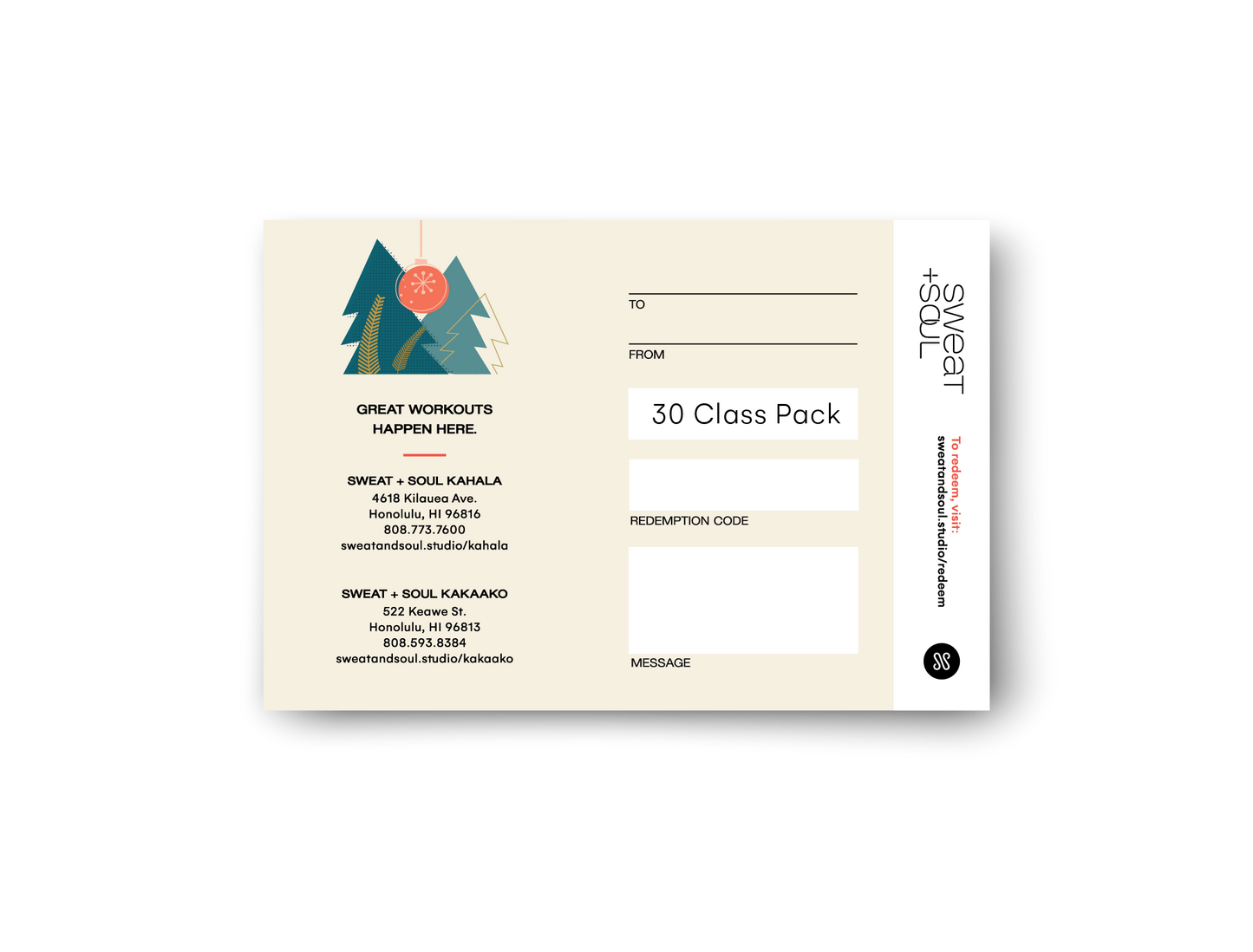 30 Class Pack - Gift Certificate